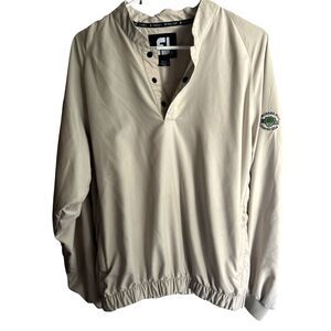 FootJoy Windbreaker Pullover Jacket‎ Sze Med.Tan 1/4 Snap Golf Mens